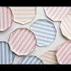 Bonjour Fete Sweet Peach Signature Cabana Stripe Guest Towels
