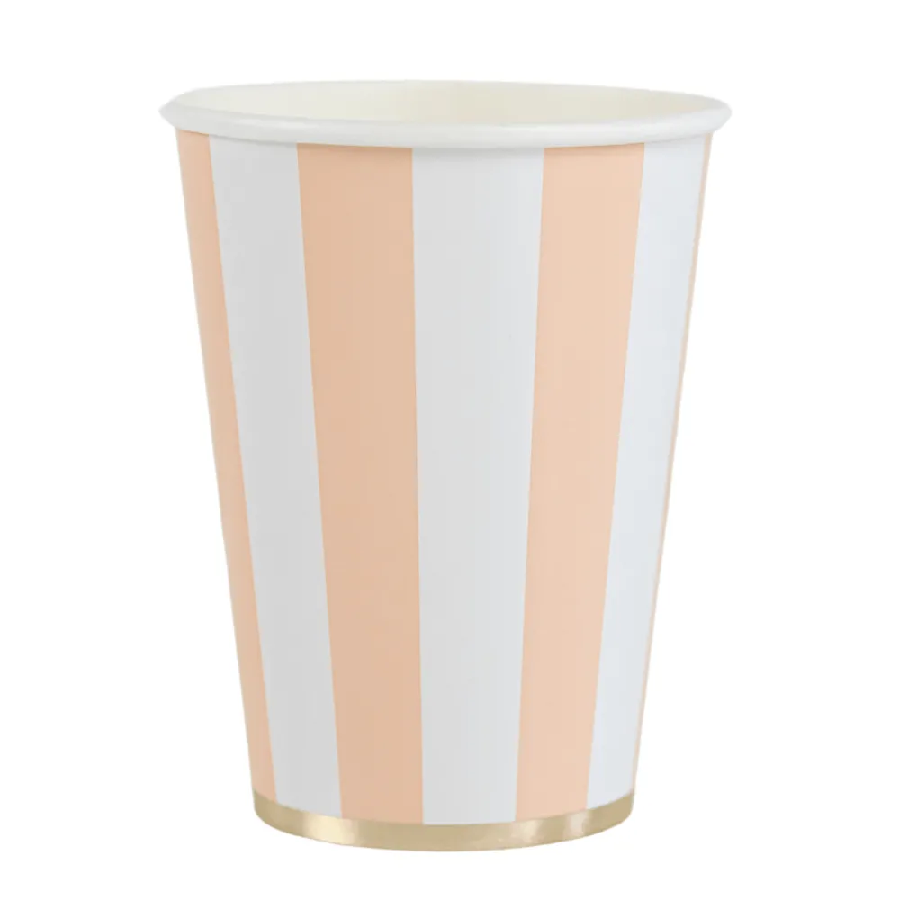 Online Bonjour Fete Sweet Peach Signature Cabana Stripe Cups