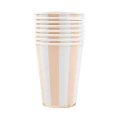 Online Bonjour Fete Sweet Peach Signature Cabana Stripe Cups