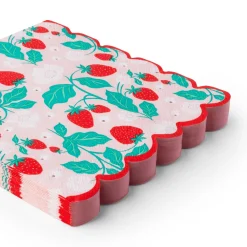 New Bonjour Fete Sweet Strawberry Large Napkins