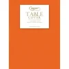 Clearance Caspari Tangerine Orange Linen Like Table Cover