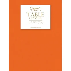 Clearance Caspari Tangerine Orange Linen Like Table Cover