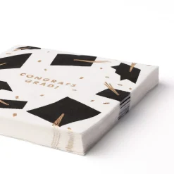 Hot Bonjour Fete Tassel Lunch Napkins