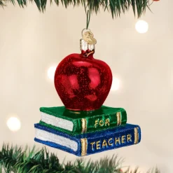 Outlet Old World Christmas Teacher's Apple Ornament