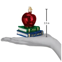 Outlet Old World Christmas Teacher's Apple Ornament
