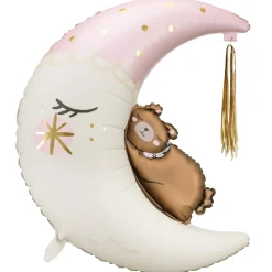 Party Deco Teddy Bear Moon Balloon