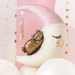 Party Deco Teddy Bear Moon Balloon