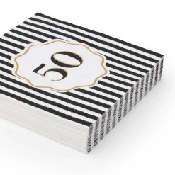 Discount Bonjour Fete 50th Birthday Cocktail Napkins