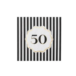 Discount Bonjour Fete 50th Birthday Cocktail Napkins