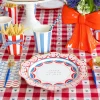 Bonjour Fete 4th of July Bow Flag Guest Towels