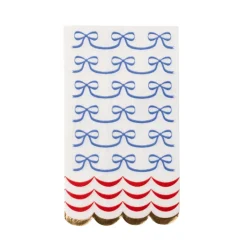 Bonjour Fete 4th of July Bow Flag Guest Towels