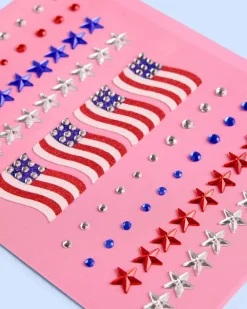 xo, Fetti 4th of July Face Gems - Flag & Star Set