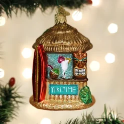 Outlet Old World Christmas Tiki Hut Ornament