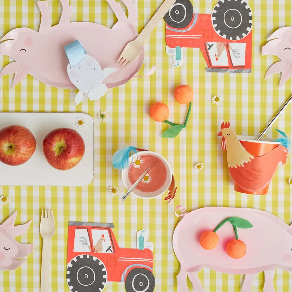 New Meri Meri Tractor Die-Cut Napkins