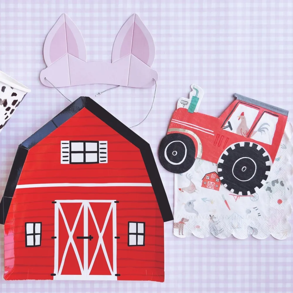 New Meri Meri Tractor Die-Cut Napkins