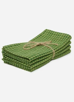 New Heather Taylor Home Two Toned Evergreen Napkins