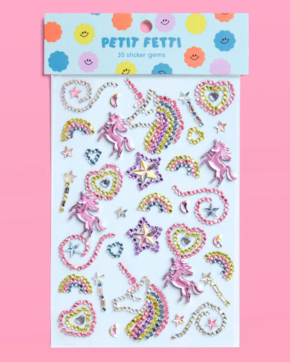 Sale xo, Fetti Unicorn Face Gems - Rainbow Gem Set