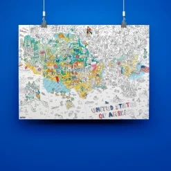 OMY U.S. USA Giant Coloring Poster