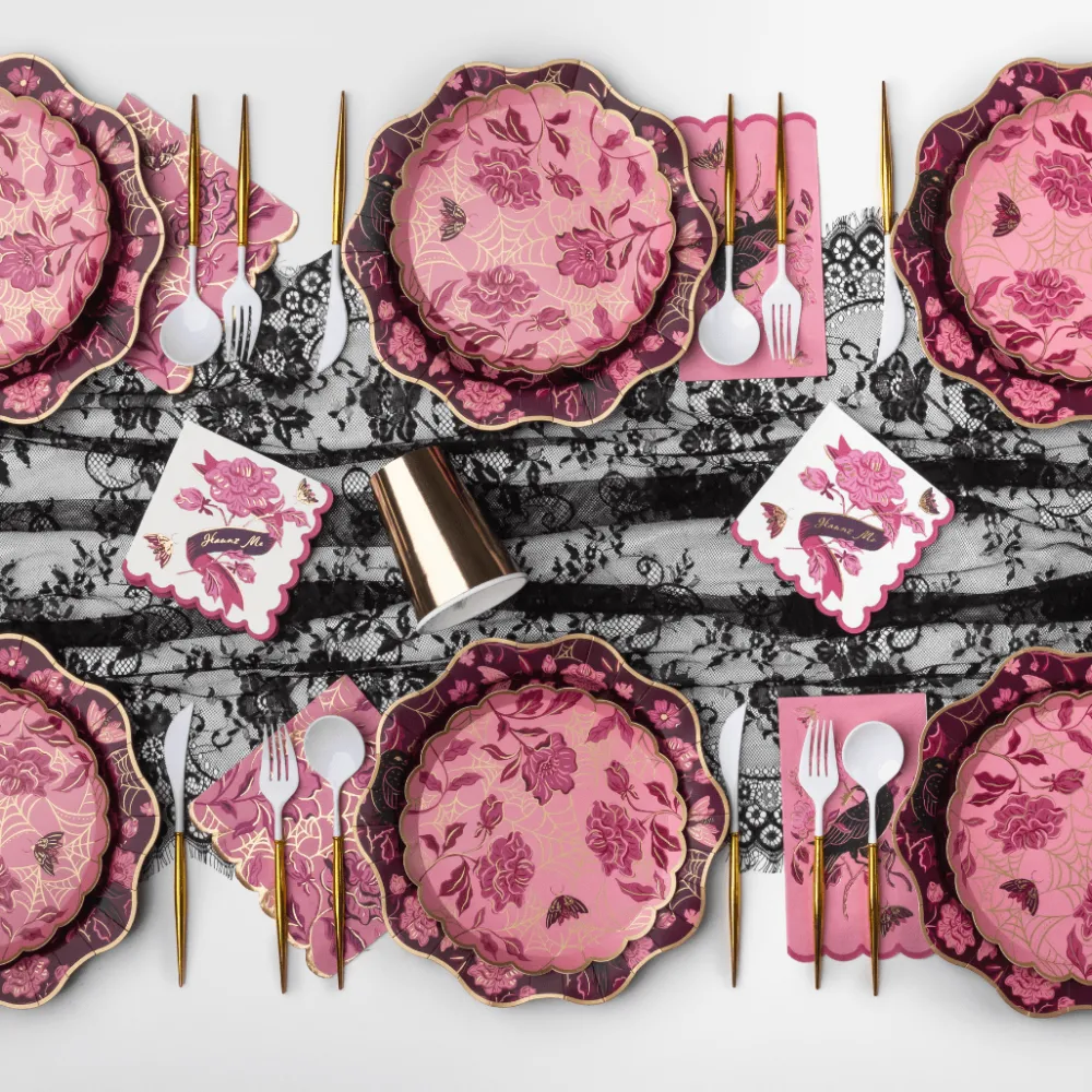 Best Bonjour Fete Vamp Romantic Spider Web Cake Plates