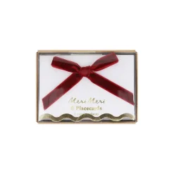 Meri Meri Velvet Bow Scalloped Place Cards