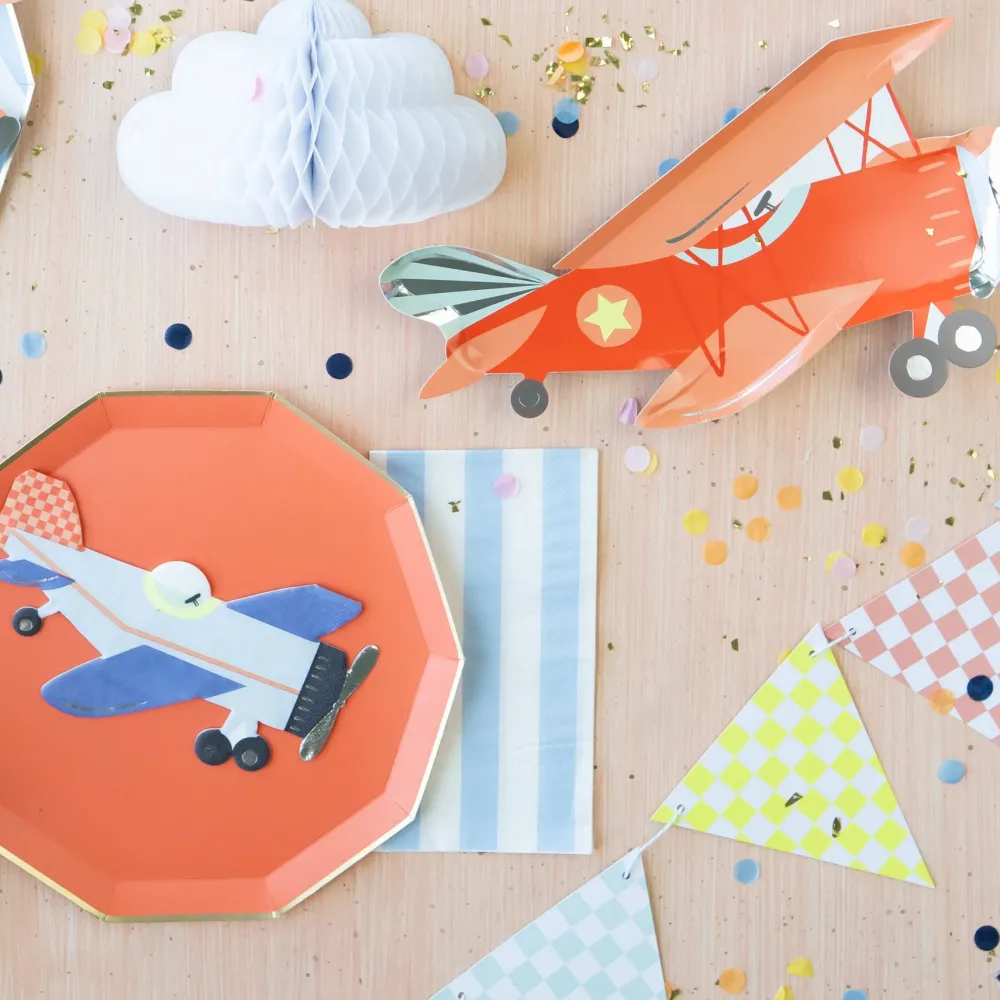 Meri Meri Vintage Airplane Shaped Plates