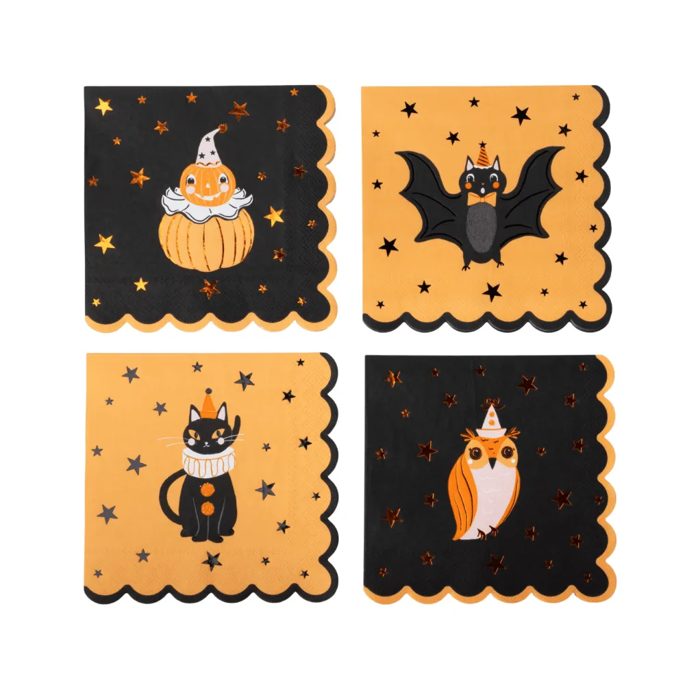 Discount Bonjour Fete Vintage Halloween Character Large Napkins