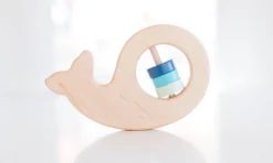 Bannor Toys Whale Wooden Baby Rattle