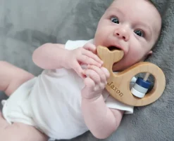 Bannor Toys Whale Wooden Baby Rattle