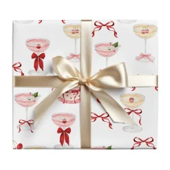 JOSIL Paperie & Gift Whimsical Cocktails & Cake Gift Wrap Sheets