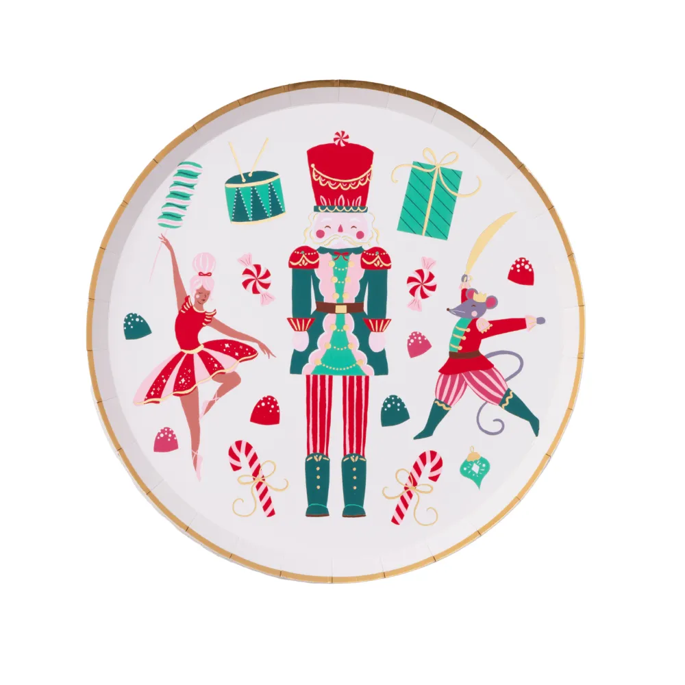 Bonjour Fete Whimsical Nutcracker Dessert Plates