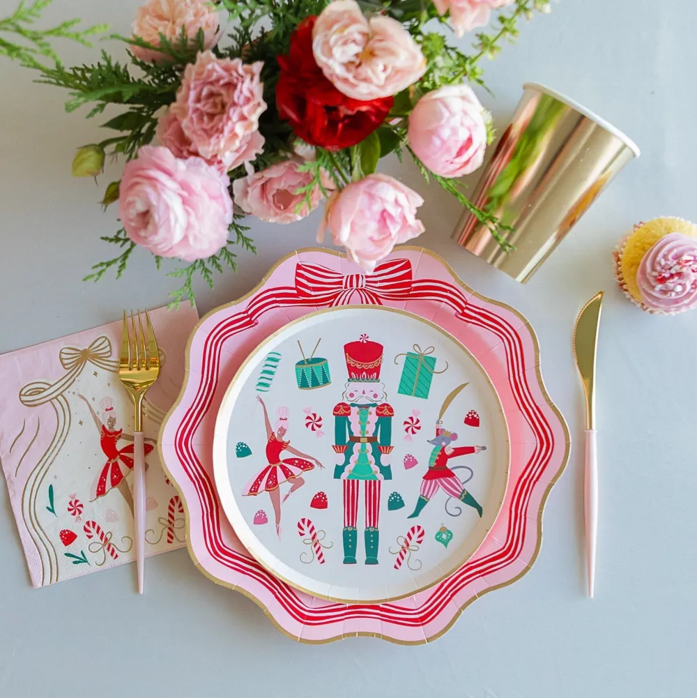 Bonjour Fete Whimsical Nutcracker Dessert Plates