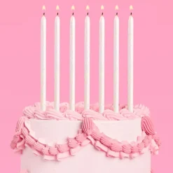 Hot xo, Fetti White Glitter Birthday Candles