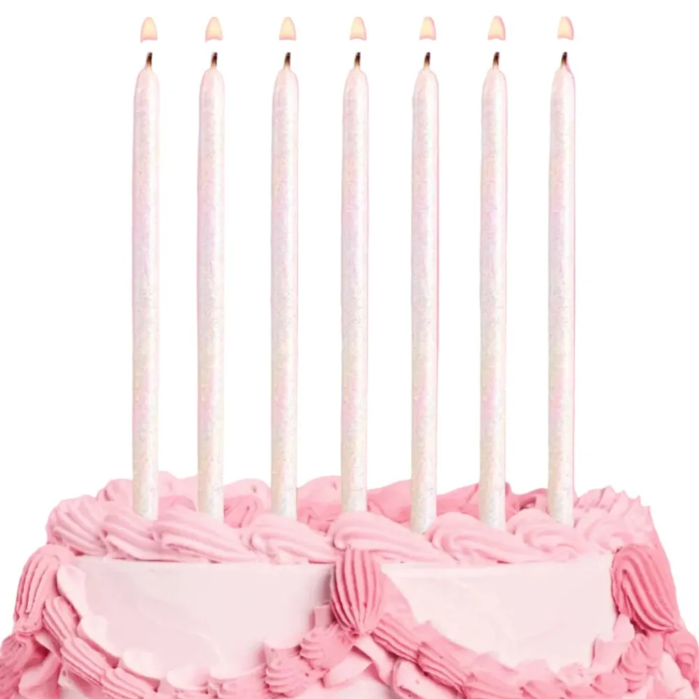 Hot xo, Fetti White Glitter Birthday Candles
