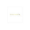 Hot Bonjour Fete White & Gold Congrats Cocktail Napkins