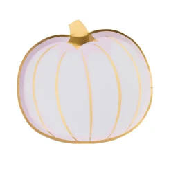 Bonjour Fete White & Gold Pumpkin Small Plates