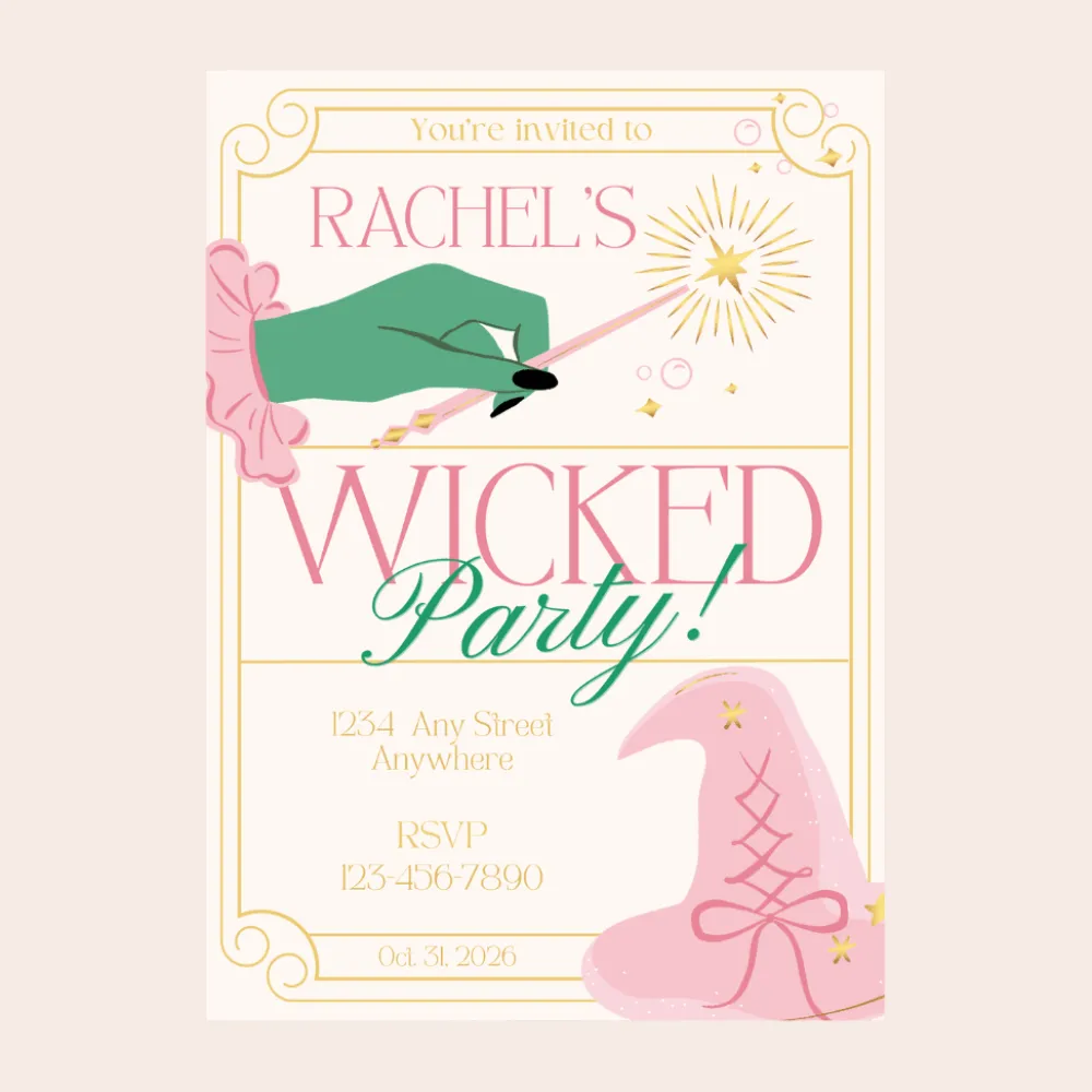 Best Bonjour Fete Wicked Digital Party Invitation