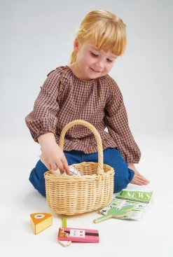 Tender Leaf Wicker Shopping Basket
