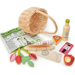 Tender Leaf Wicker Shopping Basket