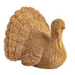 Hot Mud Pie Wicker Turkey Decoration
