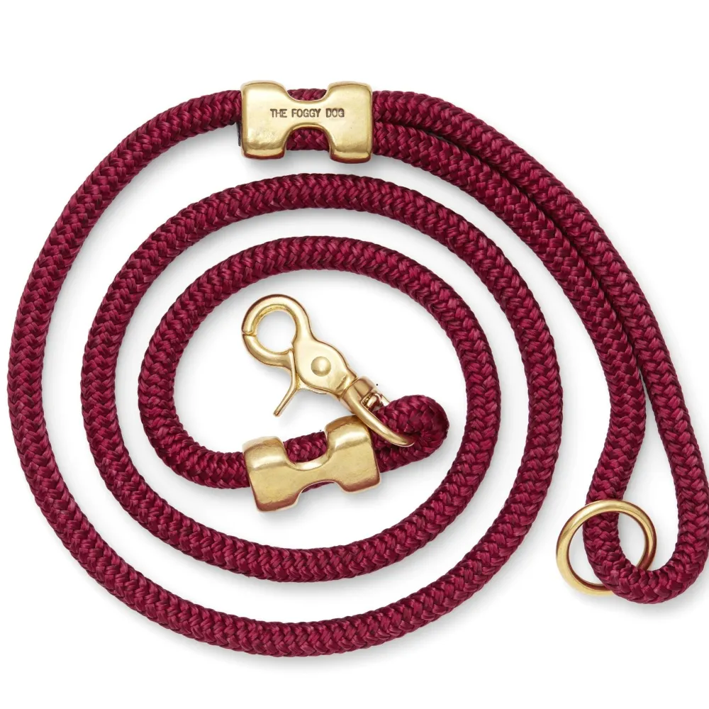 Hot The Foggy Dog Wine Marine Rope Dog Leash
