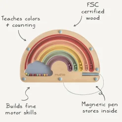 Online Mushie Wooden Magnetic Rainbow Maze