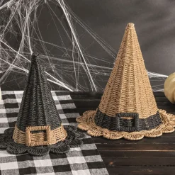 Hot Mud Pie Woven Witch Hat Decoration Set