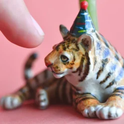 Clearance Camp Hollow Year of the Tiger Cake Topper | Porcelain Party Animal | Candle Holder | Chinese Zodiac
