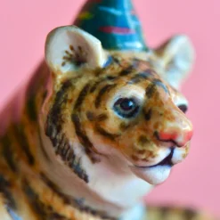 Clearance Camp Hollow Year of the Tiger Cake Topper | Porcelain Party Animal | Candle Holder | Chinese Zodiac