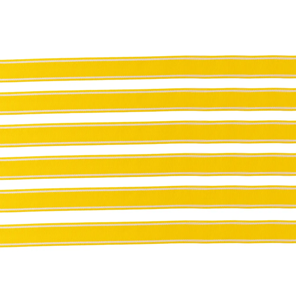 New Bonjour Fete Yellow Double Sided Grosgrain Ribbon