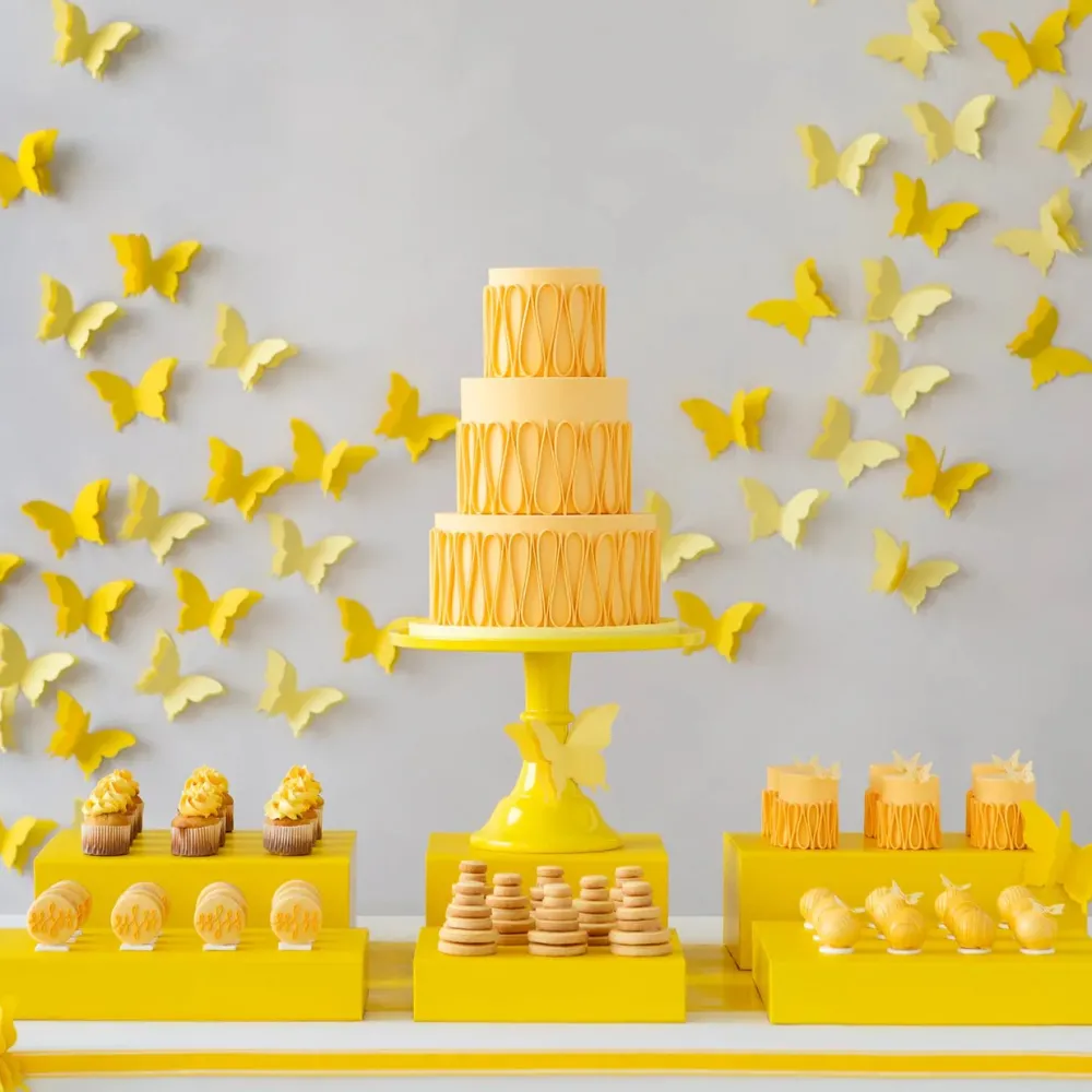 New Bonjour Fete Yellow Double Sided Grosgrain Ribbon